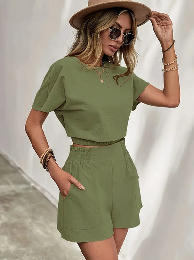 Aminna – Elegantes Top- und Shorts-Set