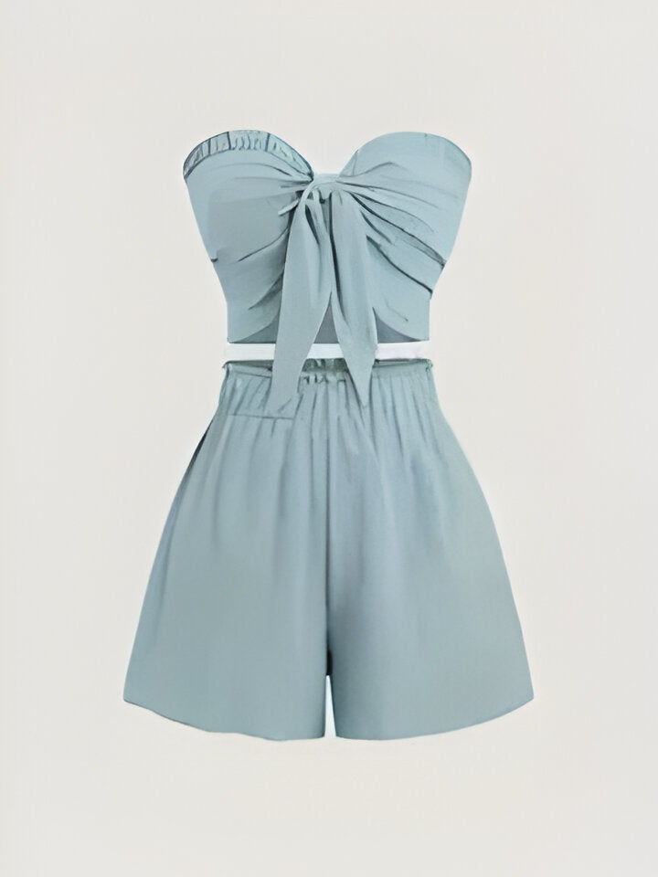 Audrina |  Romantisches Date am Meer Top + Shorts Slim Fit