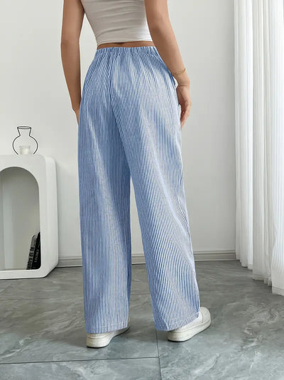 VIOLA - ELEGANTE GESTREIFTE HOSE MIT TASCHEN