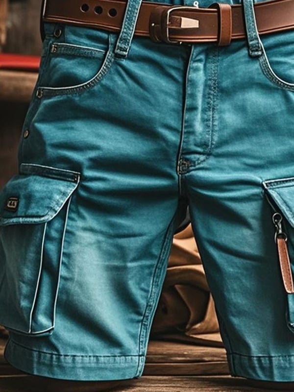 Funktionale Outdoor-Shorts Für Herren Im Retro-Stil