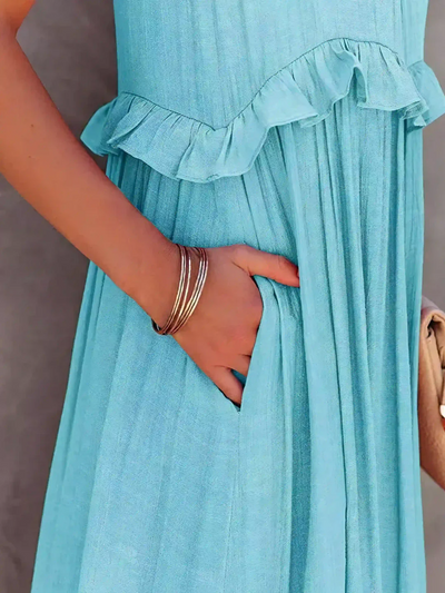 Madelyn | Bohemian Ruffled Maxi Dress