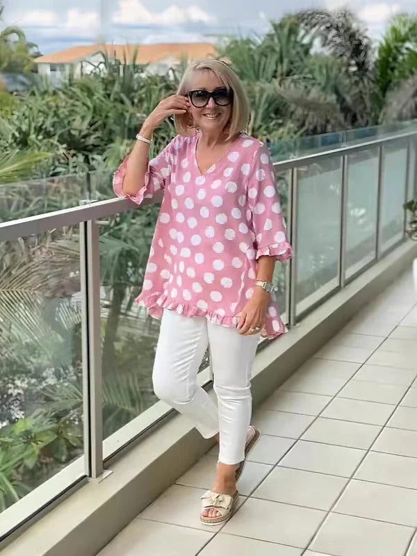 Valerie – Stylisches Polka Dot Top