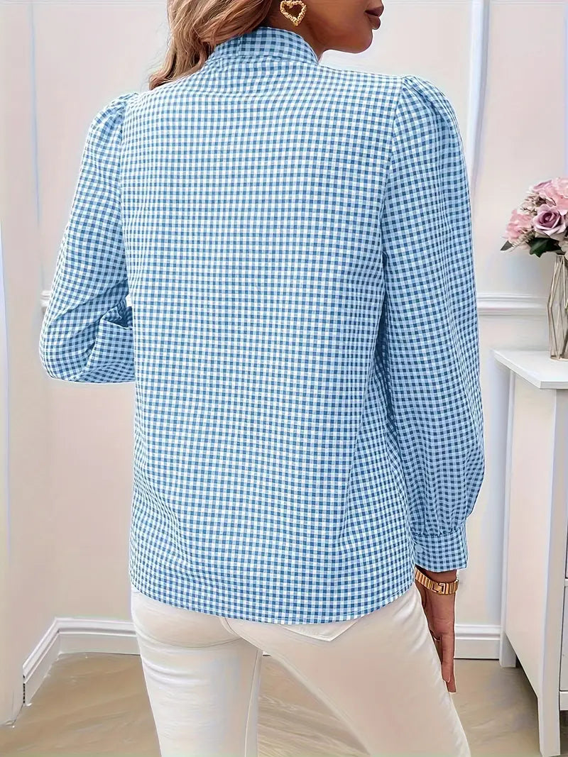 Liv - baumwollbluse mit schleife
