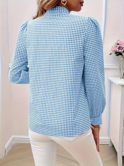 Liv - baumwollbluse mit schleife