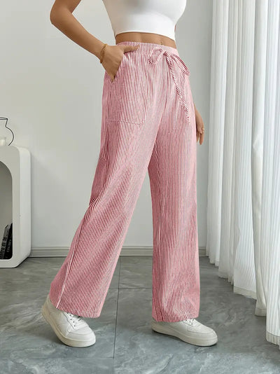 VIOLA - ELEGANTE GESTREIFTE HOSE MIT TASCHEN
