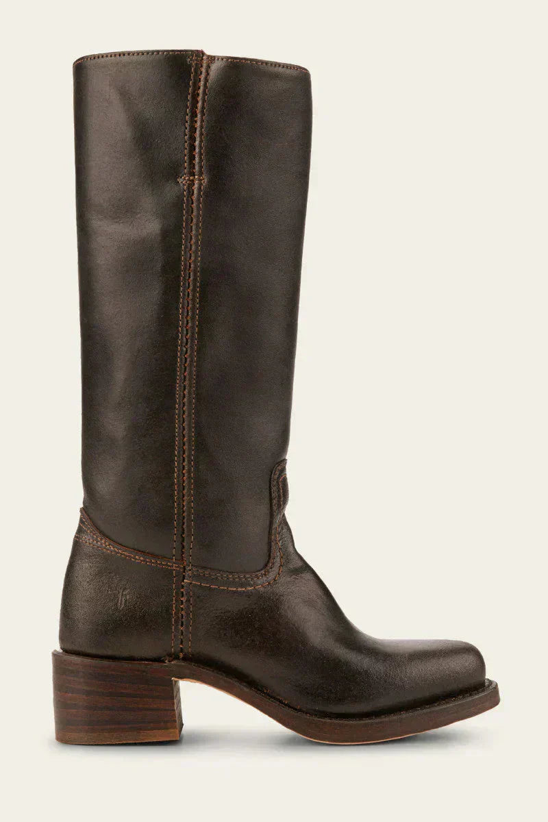 Klassischer Damen-Lederstiefel mit Blockabsatz | Handgefertigt
