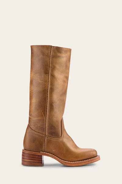 Klassischer Damen-Lederstiefel mit Blockabsatz | Handgefertigt