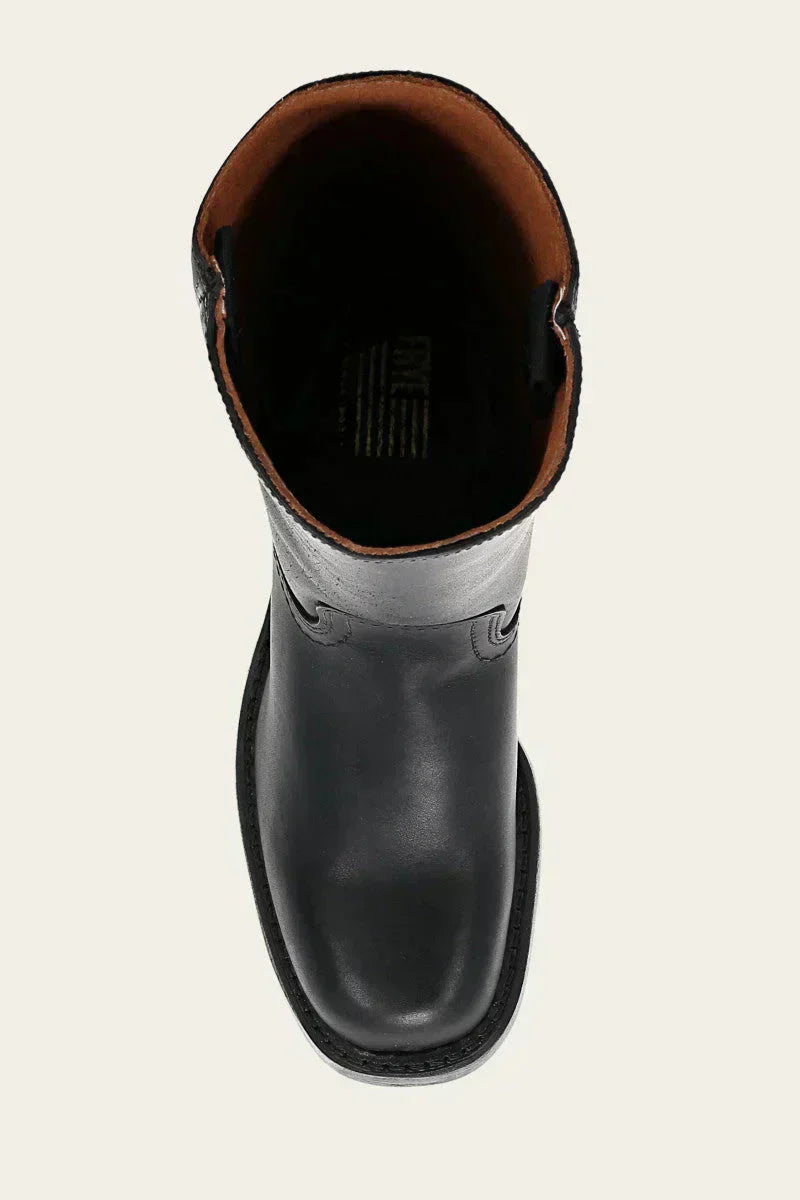 Klassischer Damen-Lederstiefel mit Blockabsatz | Handgefertigt