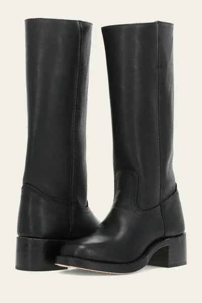 Klassischer Damen-Lederstiefel mit Blockabsatz | Handgefertigt
