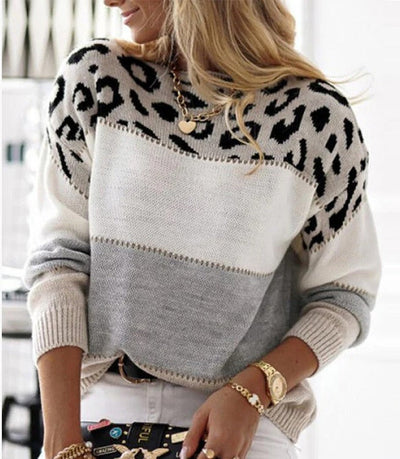LIA™ | Leopardenmuster Warmer Pullover