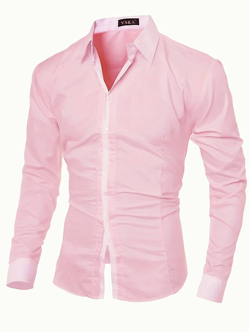 Wulfric | Stylisches Button-Up Kontrast Herrenhemd