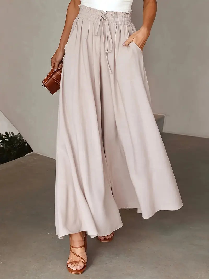 Jewel – Maxi-Palazzohose mit hoher Taille und weitem Bein