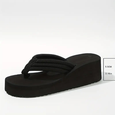 Liselotte – Gepolsterte Plateau-Flip-Flops für Damen