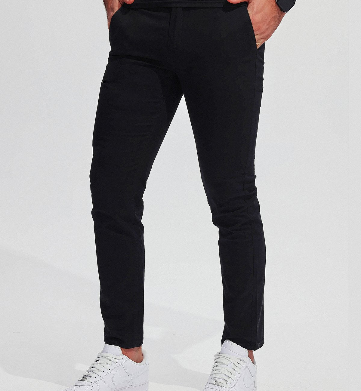 Franky | Herren Chino Hose | Schwarze Stoffhose