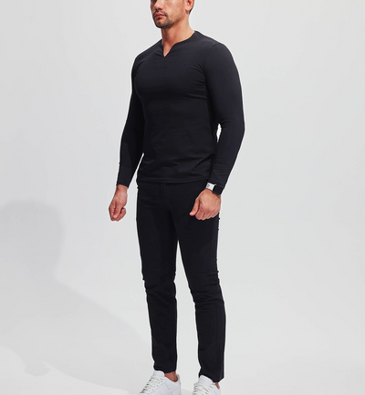 Franky | Herren Chino Hose | Schwarze Stoffhose