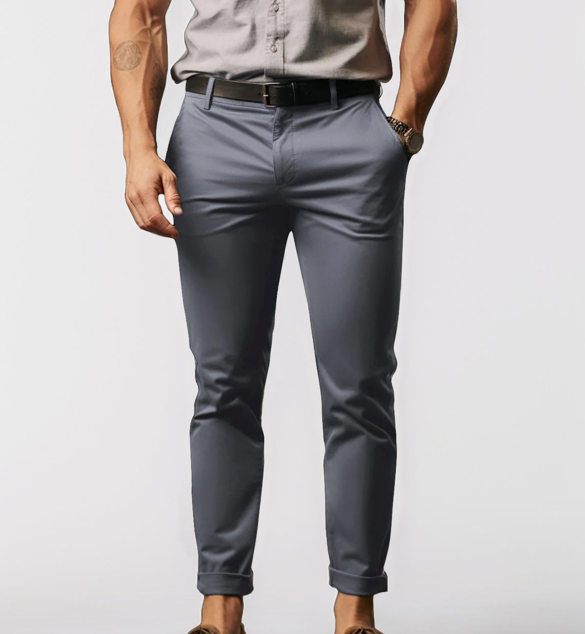 Franky | Herren Chino Hose | Schwarze Stoffhose