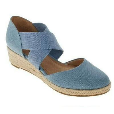 Brenda – Stilvolle, atmungsaktive Keilschuhe aus Canvas