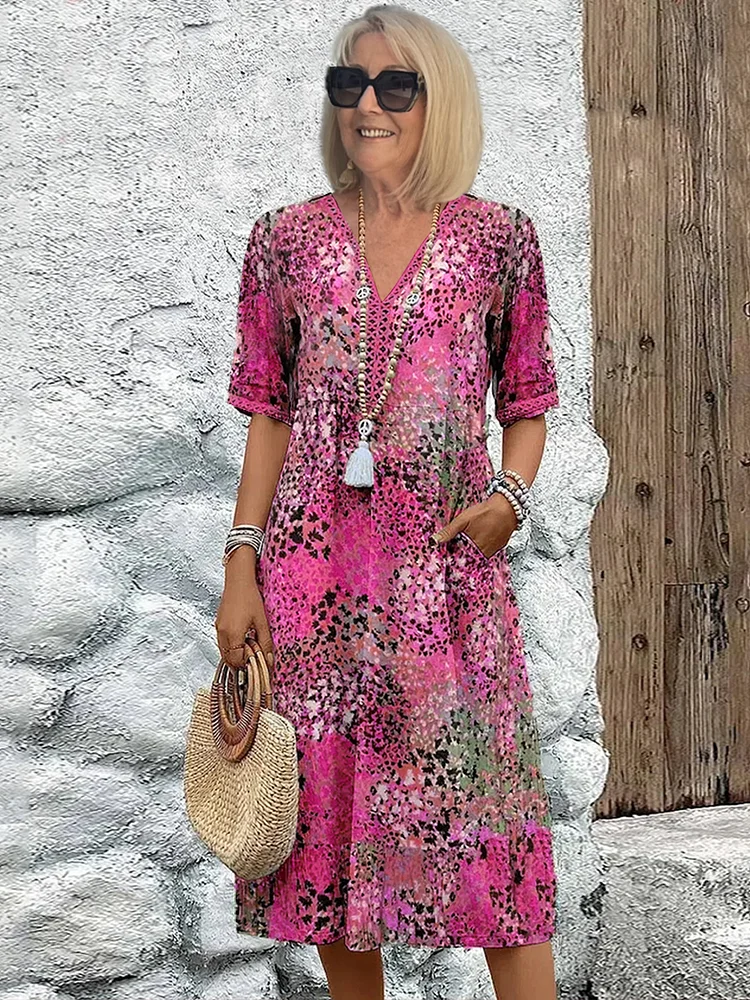 Josè | Lebendiges Midi-Längen Damenkleid