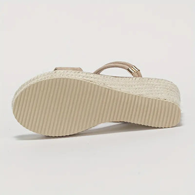 Elowen – Espadrille-Keilsandalen mit Wildlederriemen