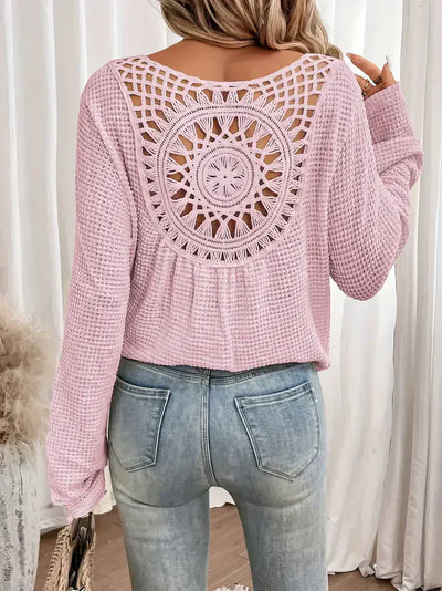 Monaya – Stilvolles Langarmshirt aus Waffelstrick