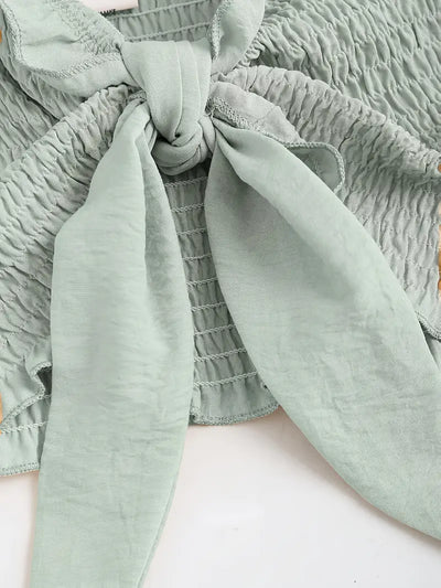 Ivigail – Strukturiertes Bandeau-Set mit Schleif
