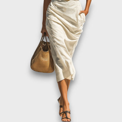 Isolde – Midi-Kleid mit kurzen Ärmeln