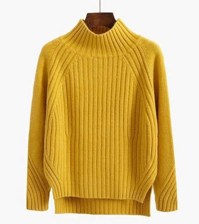 Marga | Damen Ausgefallene Rollkragenpullover | Beige