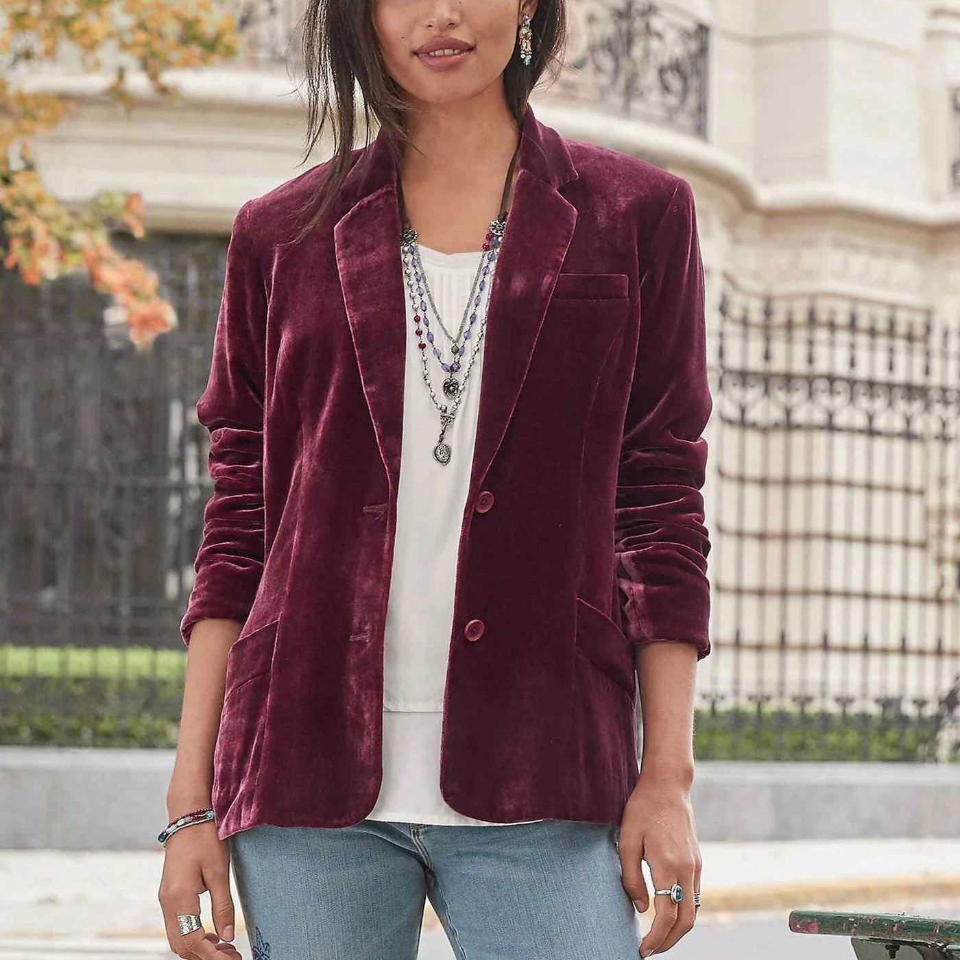 Damen Blazer Jacken aus Samt - Swayze