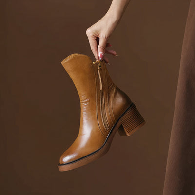 Damen Casual Lederstiefeletten - Hella