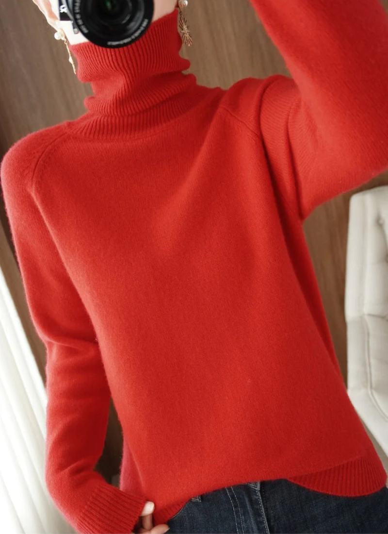 Yiva | Damen Elegante Rollkragenpullover | Strick