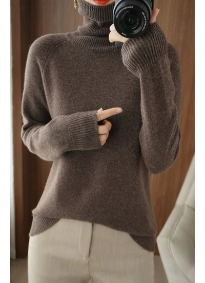 Yiva | Damen Elegante Rollkragenpullover | Strick