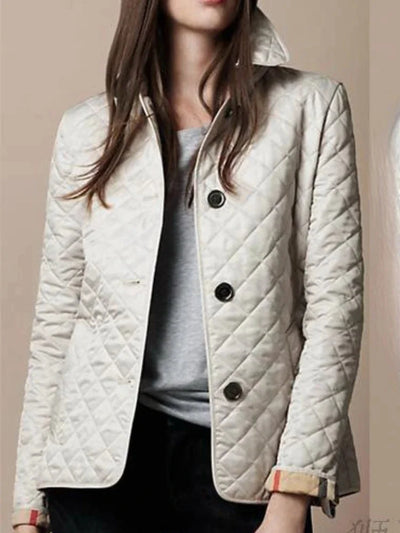 Elegante Damen Steppjacke mit Knopfverschluss