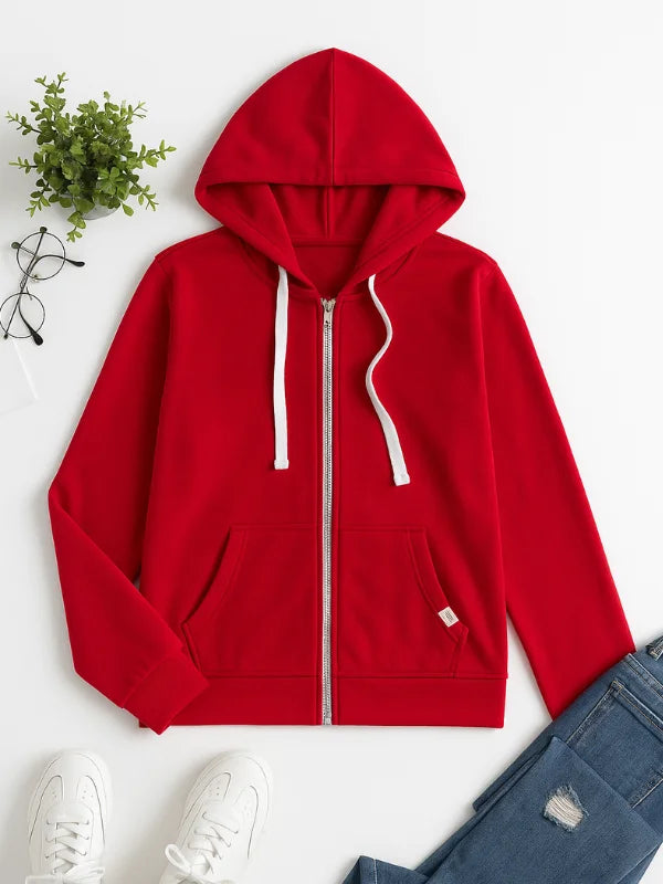 Damen Zip-Hoodie mit Kordelzug