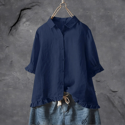 Priska | Damen Kurzarm Bluse | Festliche
