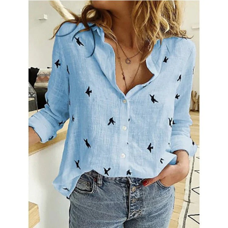 Elva | Damen Langarm Bluse | Elegant