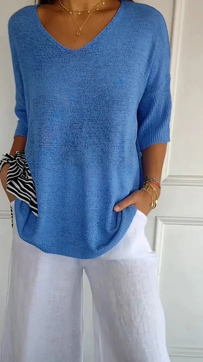 Ronja | Damen Langarm Shirt | Stricktop