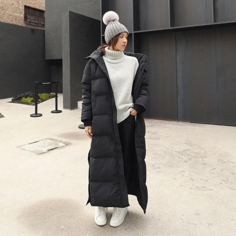 Vivian | Damen Daunenjacken Lang | Leichte steppjacke