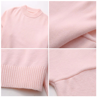 Nicholine | Damen Oversize Pullover | Rosa