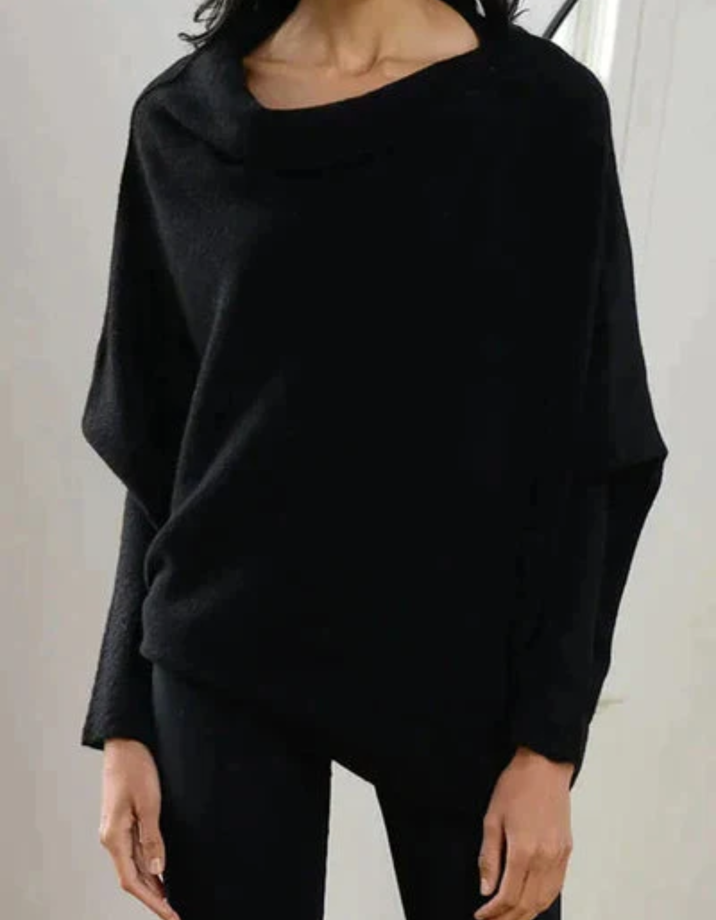 Veronica | Damen Oversize Pullover | Schwarz