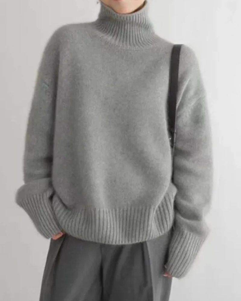 Trude | Damen Oversized Rollkragenpullover | Strick
