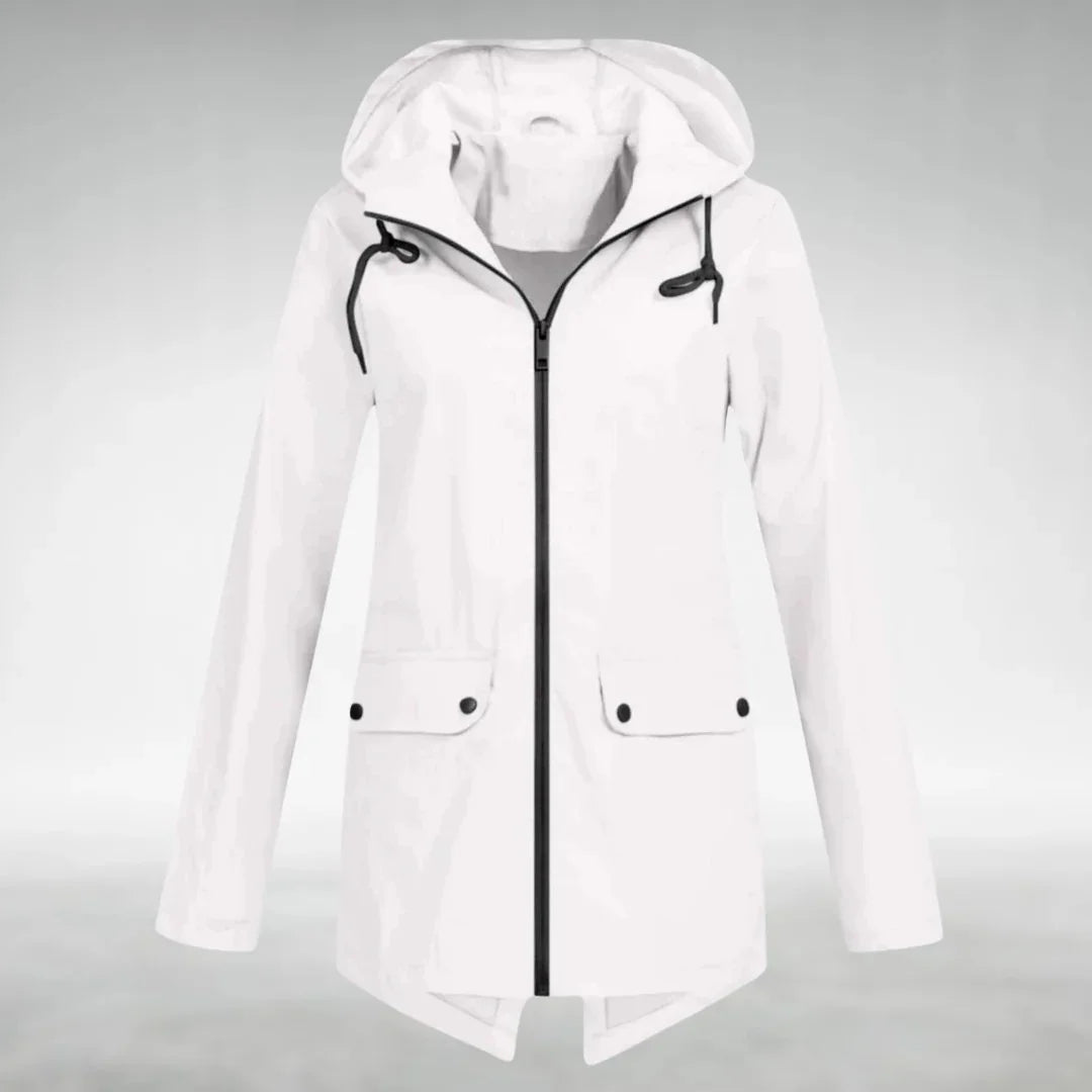 Damen Regenjacke mit verstellbarer Kapuze