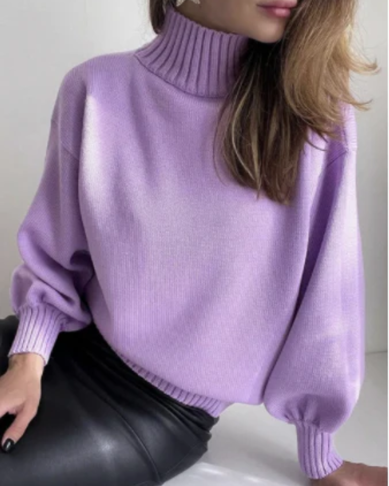 Ottilie | Damen Rollkragenpullover | Schwarz