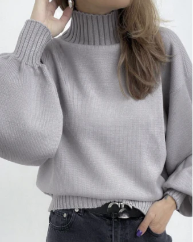 Ottilie | Damen Rollkragenpullover | Schwarz