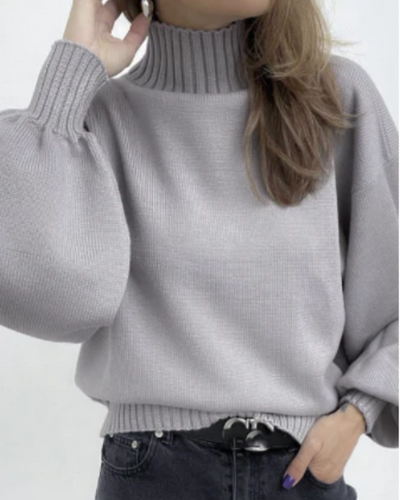 Ottilie | Damen Rollkragenpullover | Schwarz