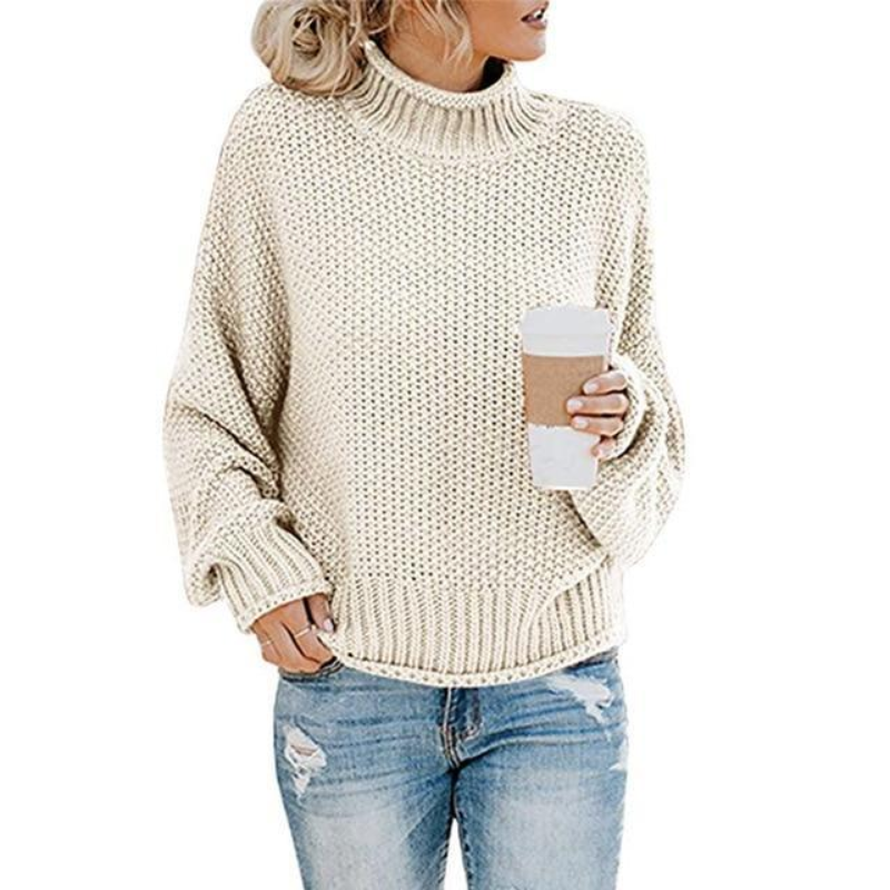 Dori | Damen Stehkragen Pullover | Ausgefallene
