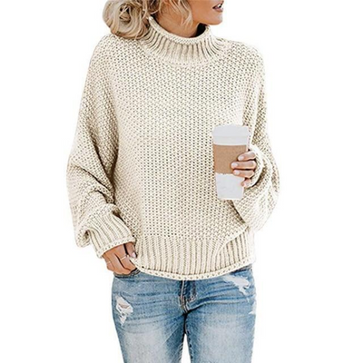 Dori | Damen Stehkragen Pullover | Ausgefallene