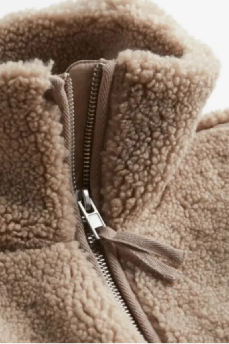 Athena | Damen Teddy Jacke | Weiß