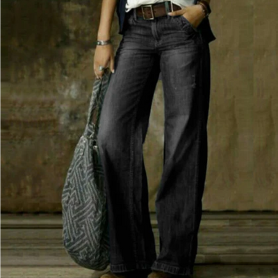 Ella | Damen Moderne Weite Jeans | Bootcut