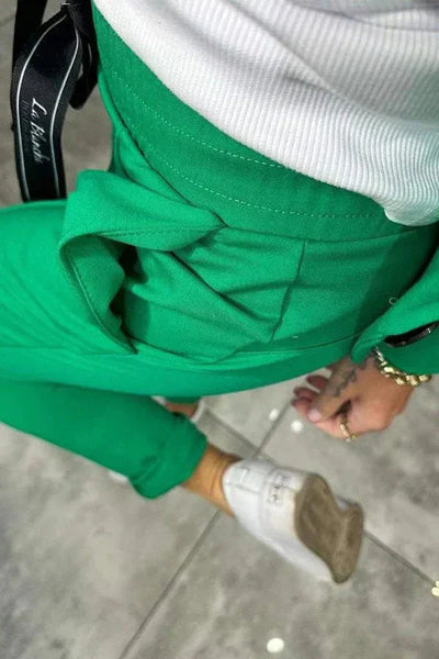 Damen Zweiteiler Anzug mit Joggerhose und Blazer für Alltag