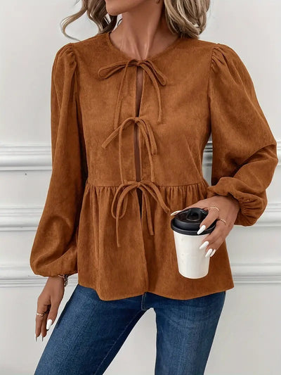 Hilma - stylische cordbluse